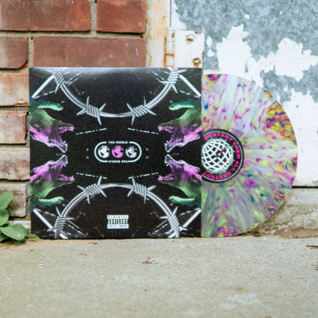 THE WORLD • Self Titled • Coke Bottle Clear, W/ Purple Cloud & Green  Splatter • Limited to 300