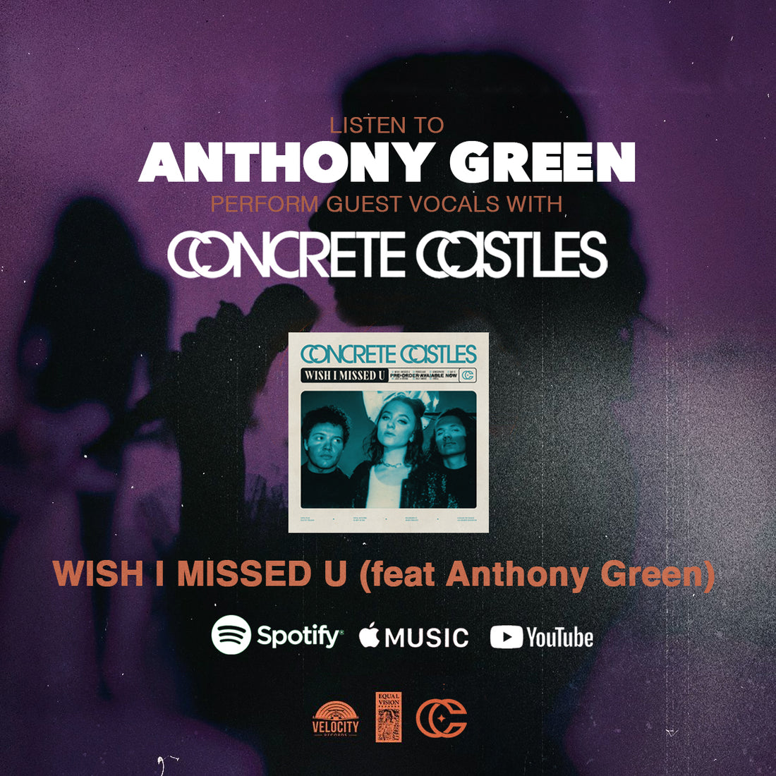 Concrete Castles • "Wish I Missed U (Feat Anthony Green)" • Premiere