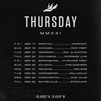Thursday • Tour Dates
