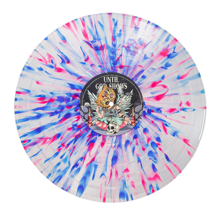 D.R.U.G.S. Until God Shows  Clear With Blue &  Fluorescent Pink vinyl record