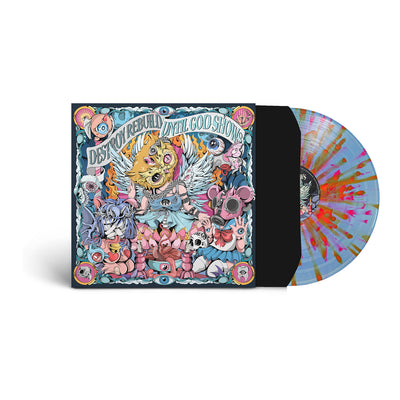 D.R.U.G.S. Until God Shows Transparent Blue with Pink & Orange Splatter vinyl record